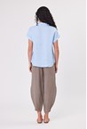 LINEN POCKET SHIRT - pale blue